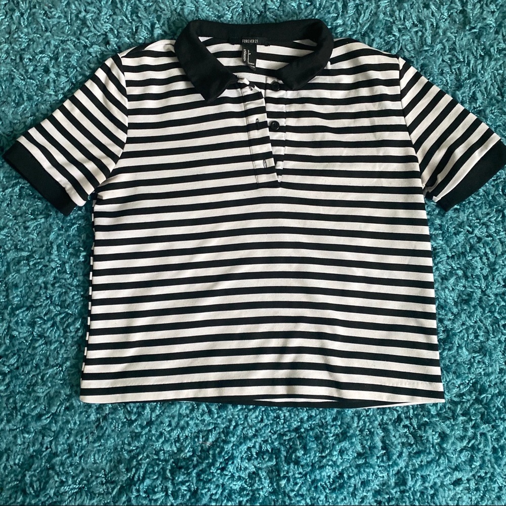 Striped Button-Up Top